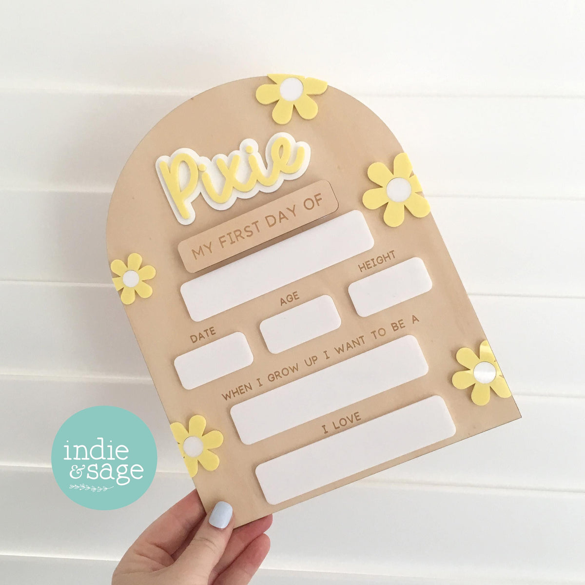 First Day of School Sign | Reusable Back to School Board | First Day Board | Kindergarten First Day | Personalised School Milestone Sign