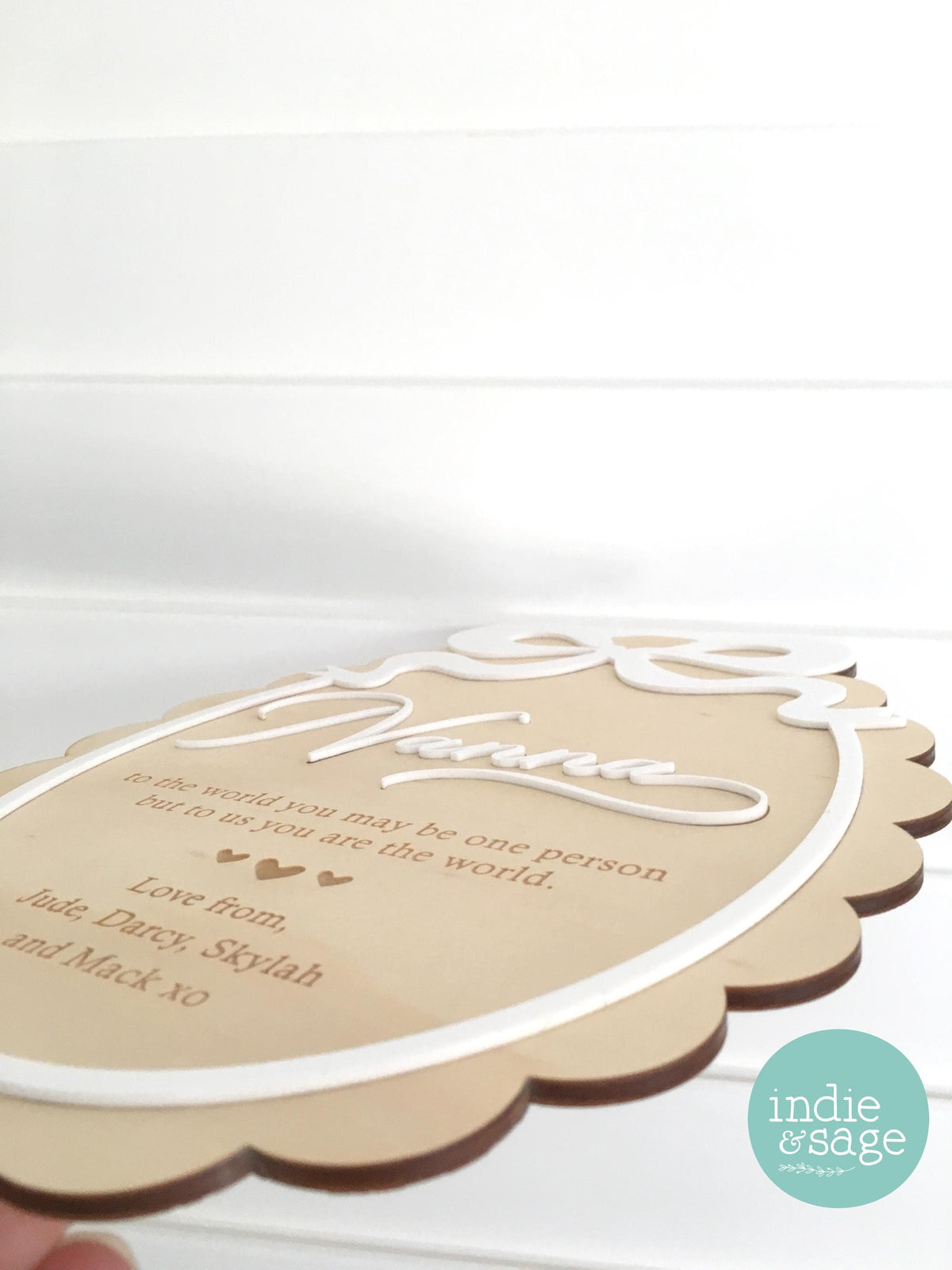 Personalised Grandparent Plaque, Nana Gift from Grandkids, Custom Engraved Mothers Day Gift, Grandma Keepsake Sign, Family Gift