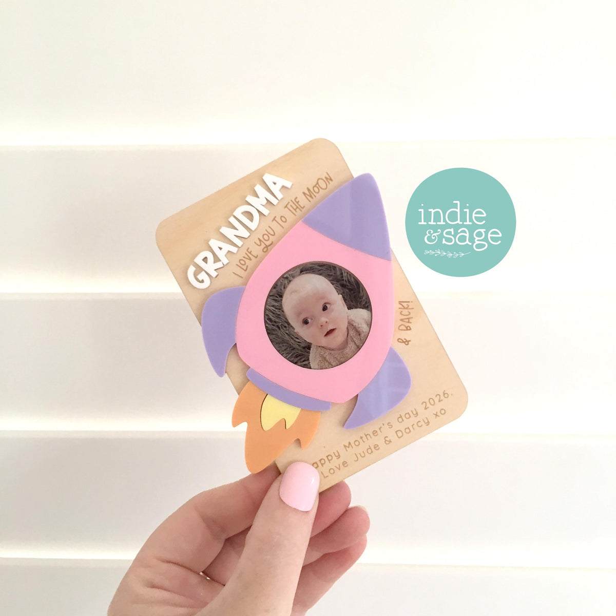 Personalised Mothers Day Photo Frame - We Love You To The Moon & Back