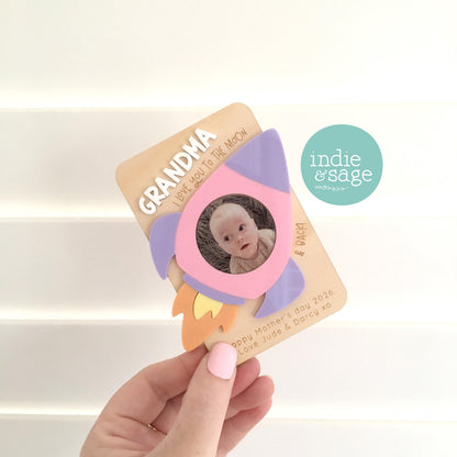 Personalised Mothers Day Photo Frame - We Love You To The Moon & Back
