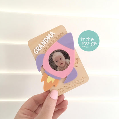 Personalised Mothers Day Photo Frame - We Love You To The Moon & Back