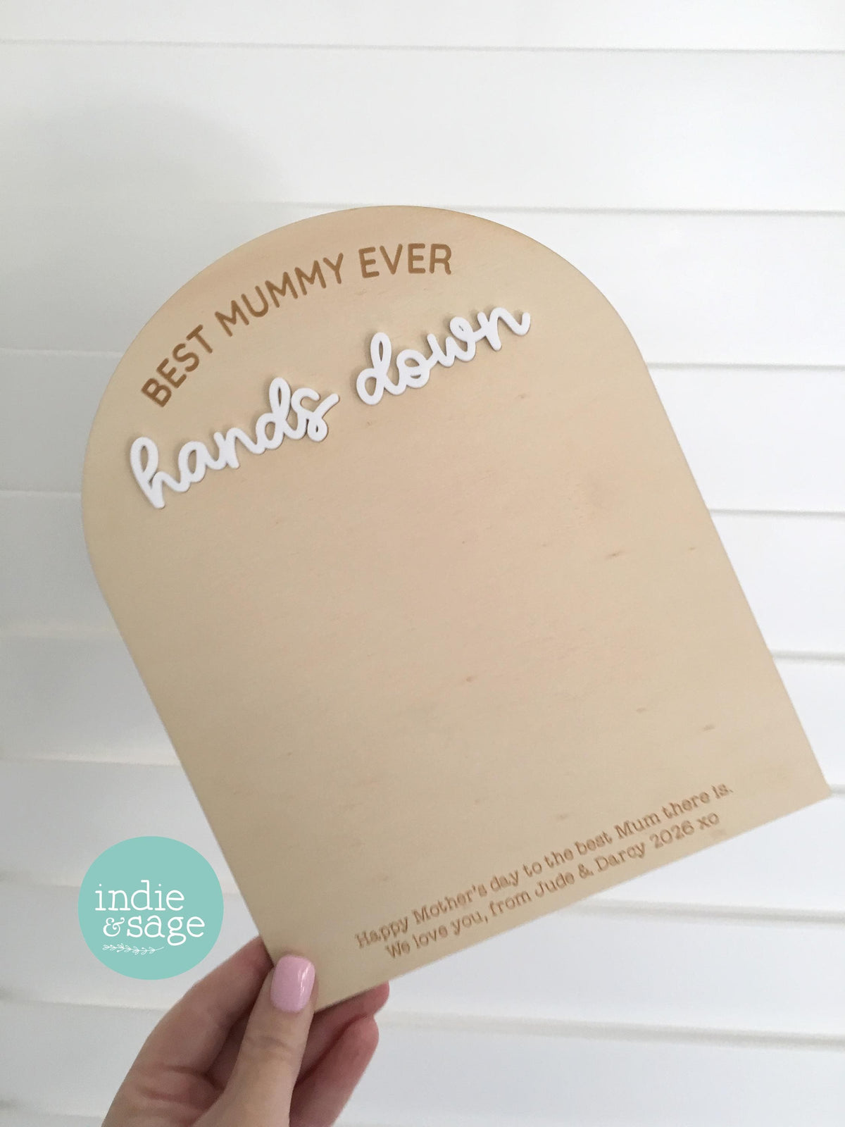 Personalised Handprint Plaque | Mothers Day Gift for Mum and Grandmas | Keepsake Gift from Kids