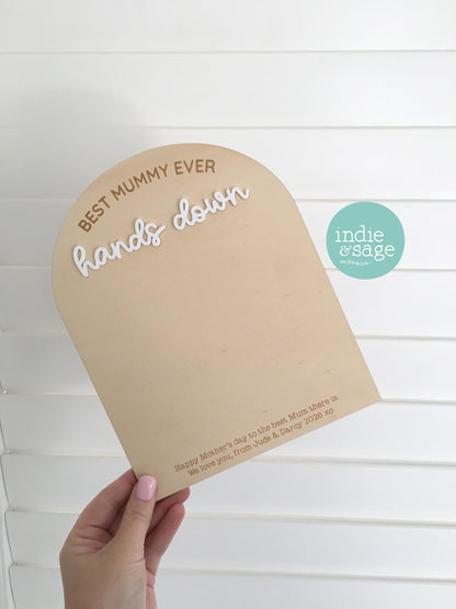 Personalised Handprint Plaque | Mothers Day Gift for Mum and Grandmas | Keepsake Gift from Kids