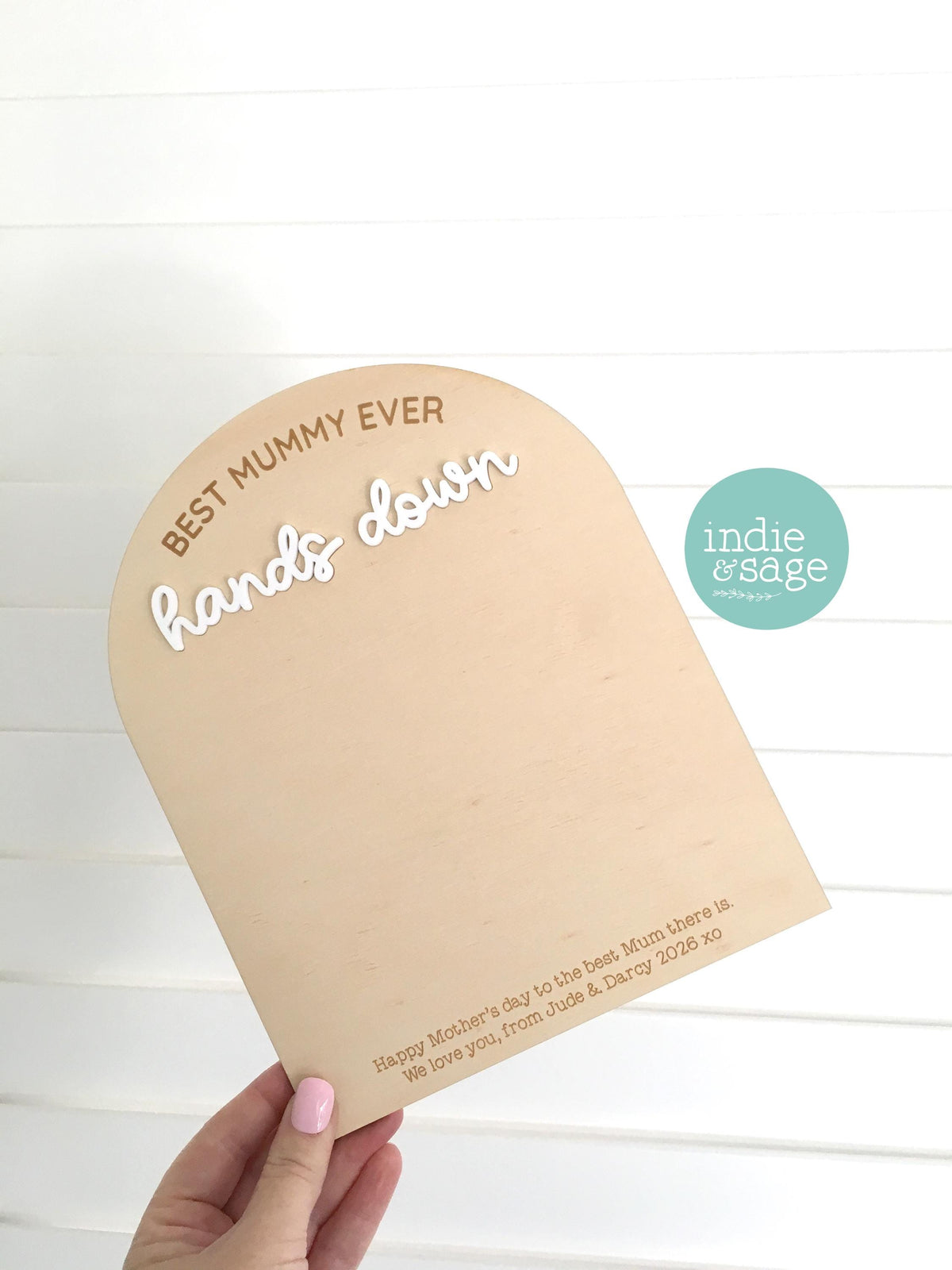Personalised Handprint Plaque | Mothers Day Gift for Mum and Grandmas | Keepsake Gift from Kids
