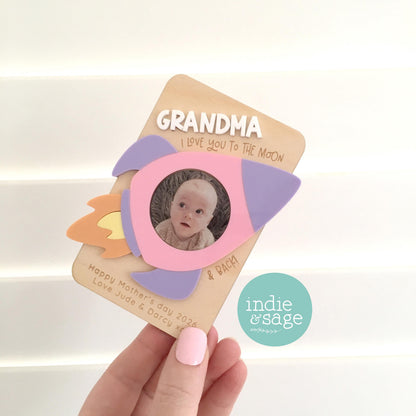 Personalised Mothers Day Photo Frame - We Love You To The Moon & Back