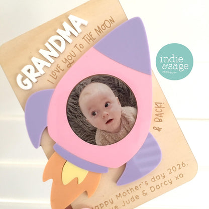 Personalised Mothers Day Photo Frame - We Love You To The Moon & Back