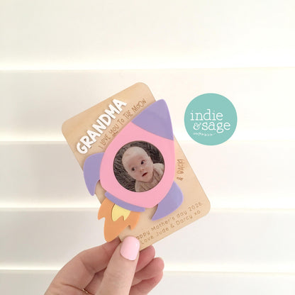 Personalised Mothers Day Photo Frame - We Love You To The Moon & Back
