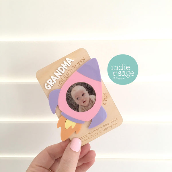 Personalised Mothers Day Photo Frame - We Love You To The Moon & Back
