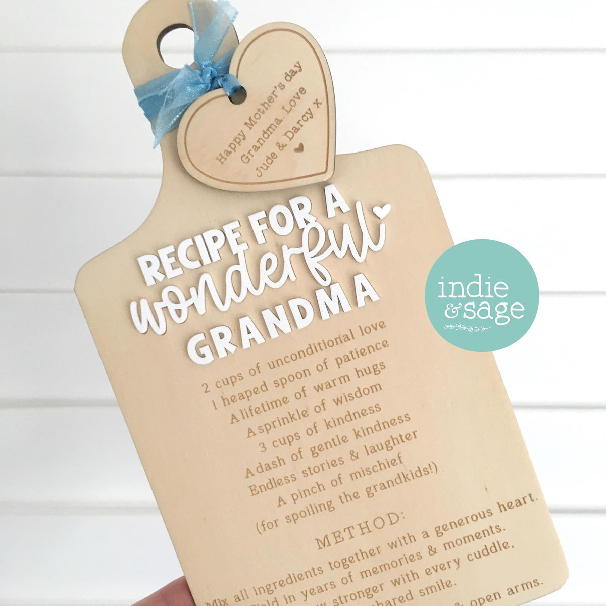 Recipe for a Wonderful Grandma | Personalised Mother's Day Gift | Mother's Day | Nanny Gift | Grandmas Gifts | Gifts from Grandchildren