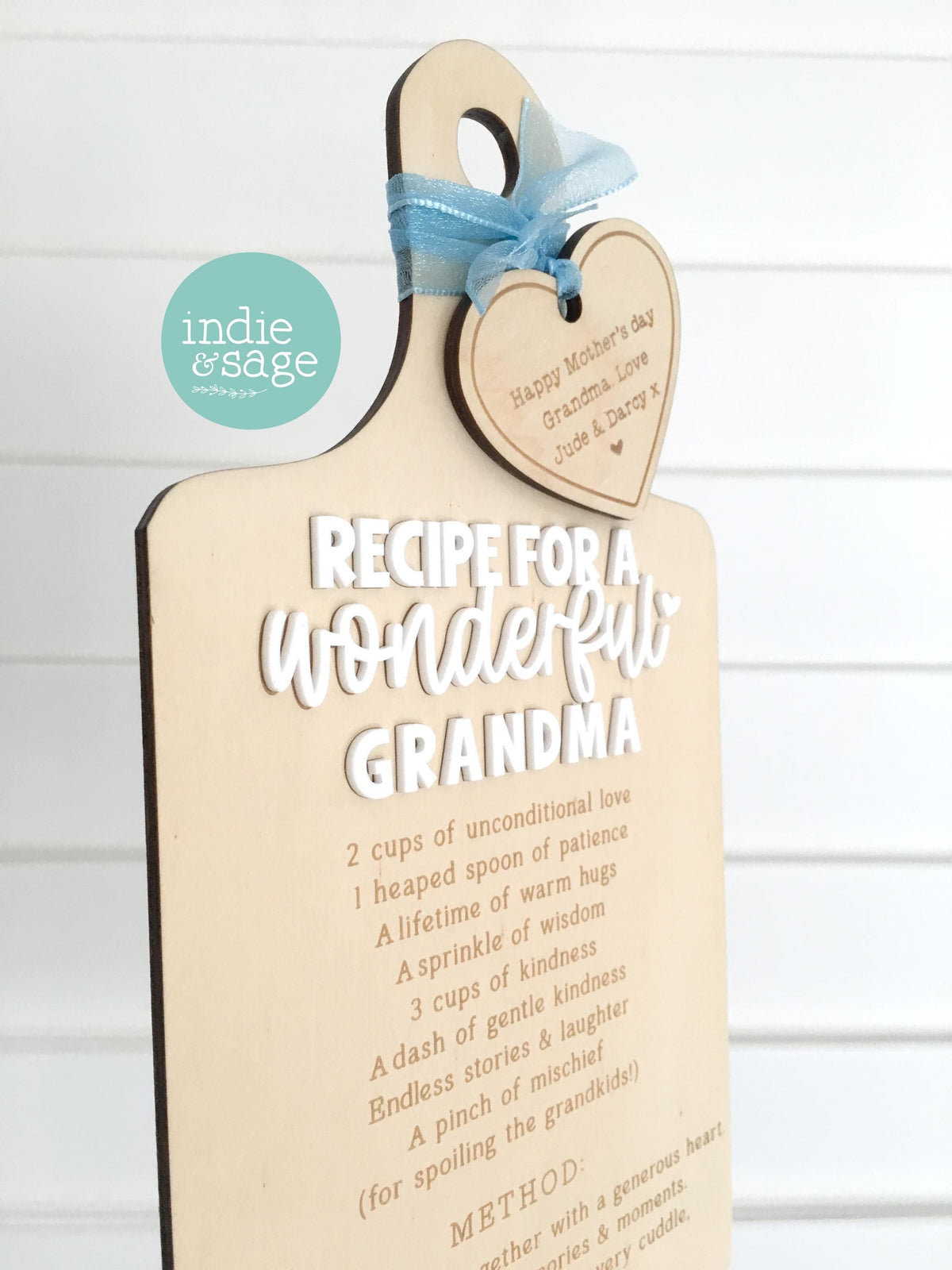 Recipe for a Wonderful Grandma | Personalised Mother's Day Gift | Mother's Day | Nanny Gift | Grandmas Gifts | Gifts from Grandchildren