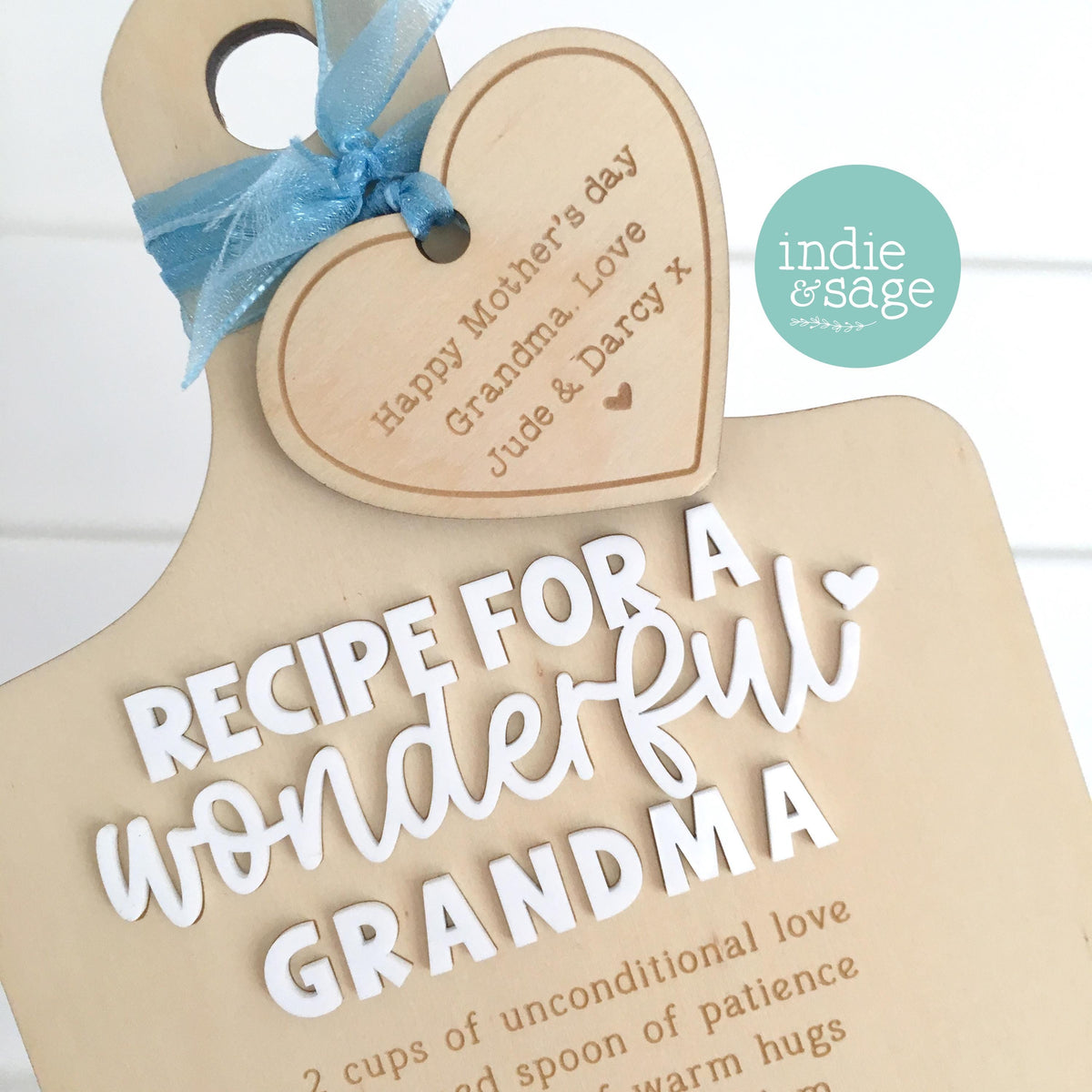 Recipe for a Wonderful Grandma | Personalised Mother's Day Gift | Mother's Day | Nanny Gift | Grandmas Gifts | Gifts from Grandchildren