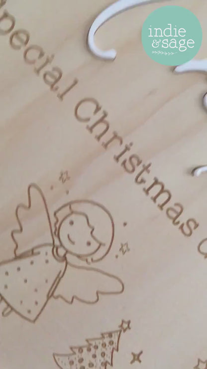 Christmas Eve Box Sign for Girls | Personalised Christmas Box/Crate Sign | Special Delivery Plaque, Girls Christmas