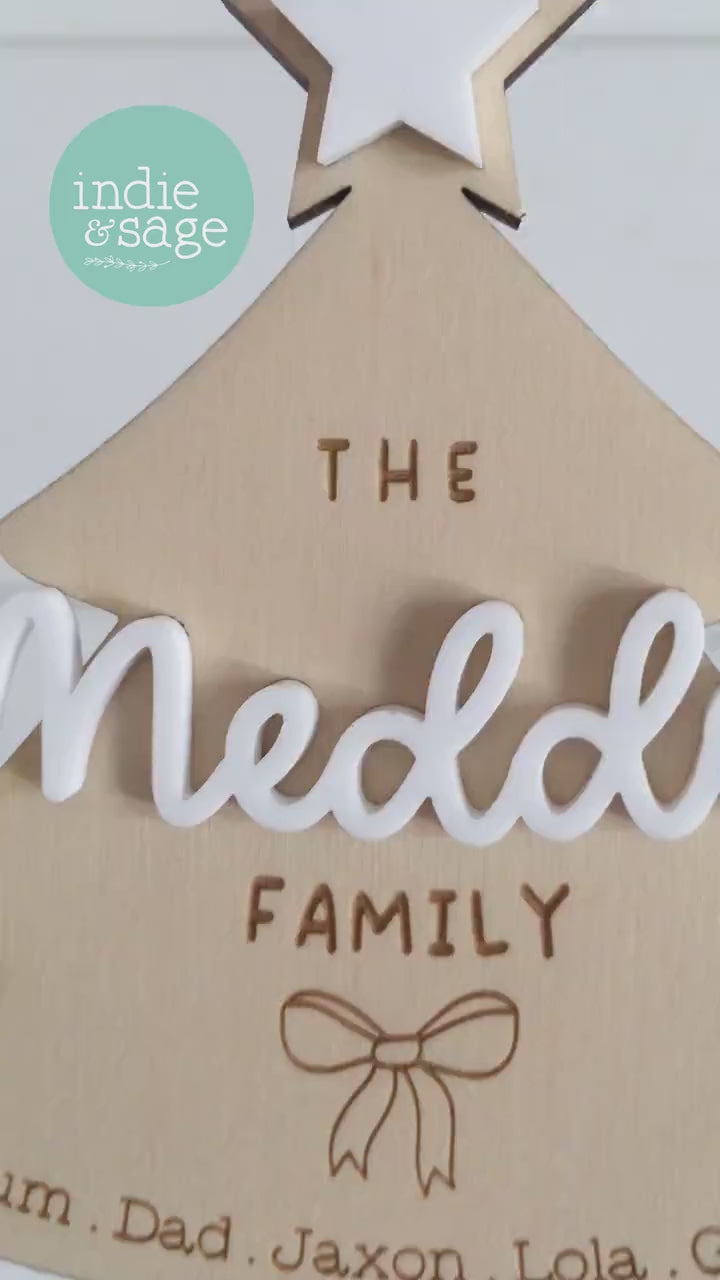 Personalised Christmas Ornament For Family Tree Decoration For Home Decor Gift For Christmas Tree Ornament With Name Year Keepsake Holiday