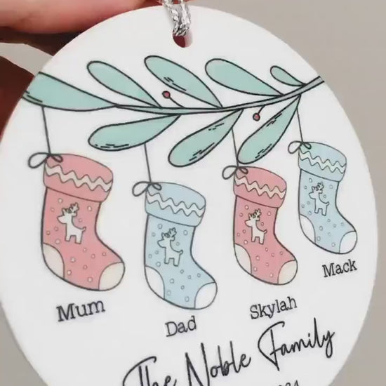 Personalised Family Christmas Ornament - Christmas Decorations Christmas Christmas Gifts Ornaments First Christmas Ornament First Christmas