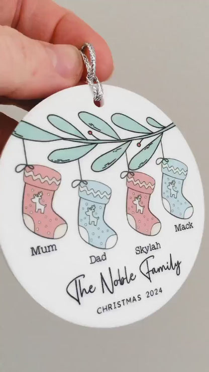 Personalised Family Christmas Ornament - Christmas Decorations Christmas Christmas Gifts Ornaments First Christmas Ornament First Christmas
