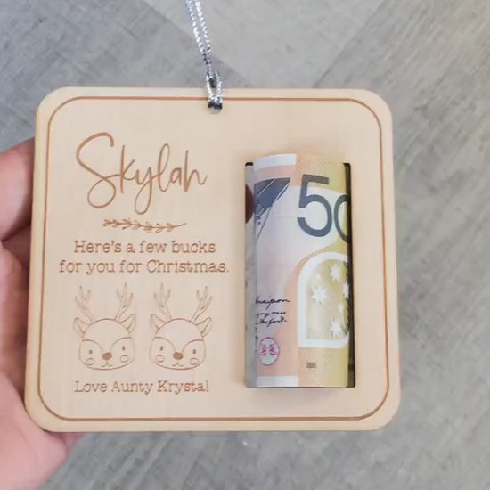 Personalised Christmas Gift Money Holder, Money Holder, Personalised Christmas Gifts, Christmas, Gift Card Holder, Christmas Gifts for Her