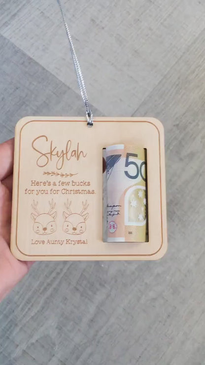 Personalised Christmas Gift Money Holder, Money Holder, Personalised Christmas Gifts, Christmas, Gift Card Holder, Christmas Gifts for Her