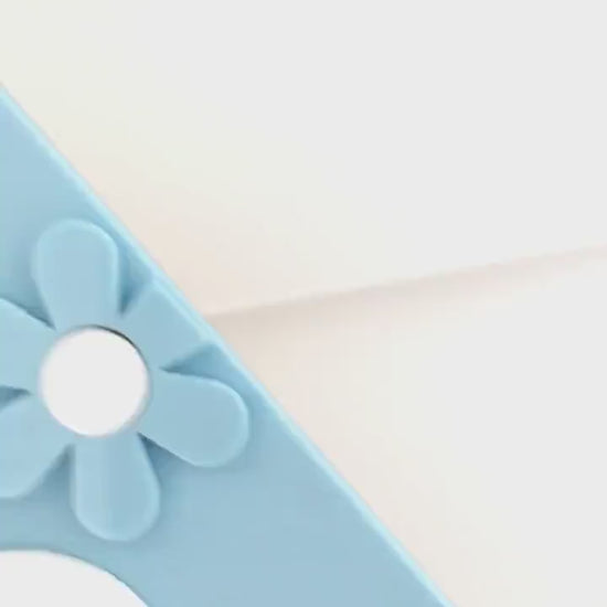 First Day and Last Day of School Sign - Personalised Acrylic Flower Design Blue