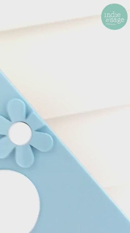 First Day and Last Day of School Sign - Personalised Acrylic Flower Design Blue