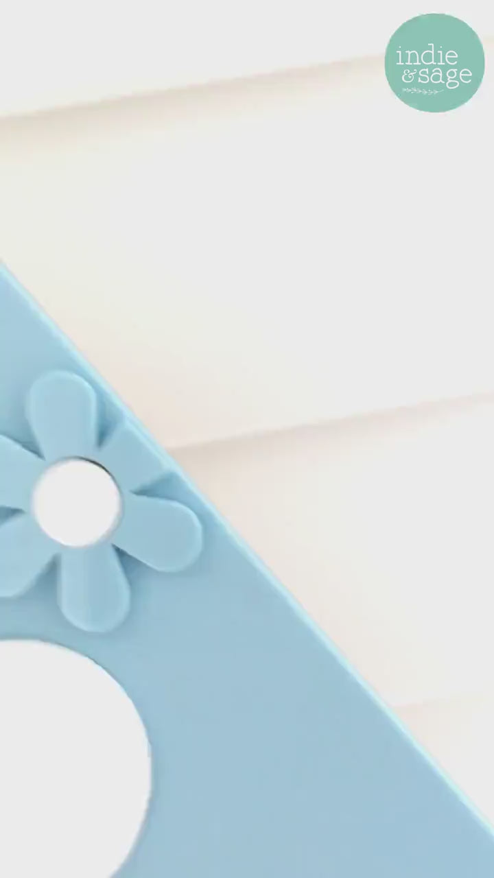 First Day and Last Day of School Sign - Personalised Acrylic Flower Design Blue