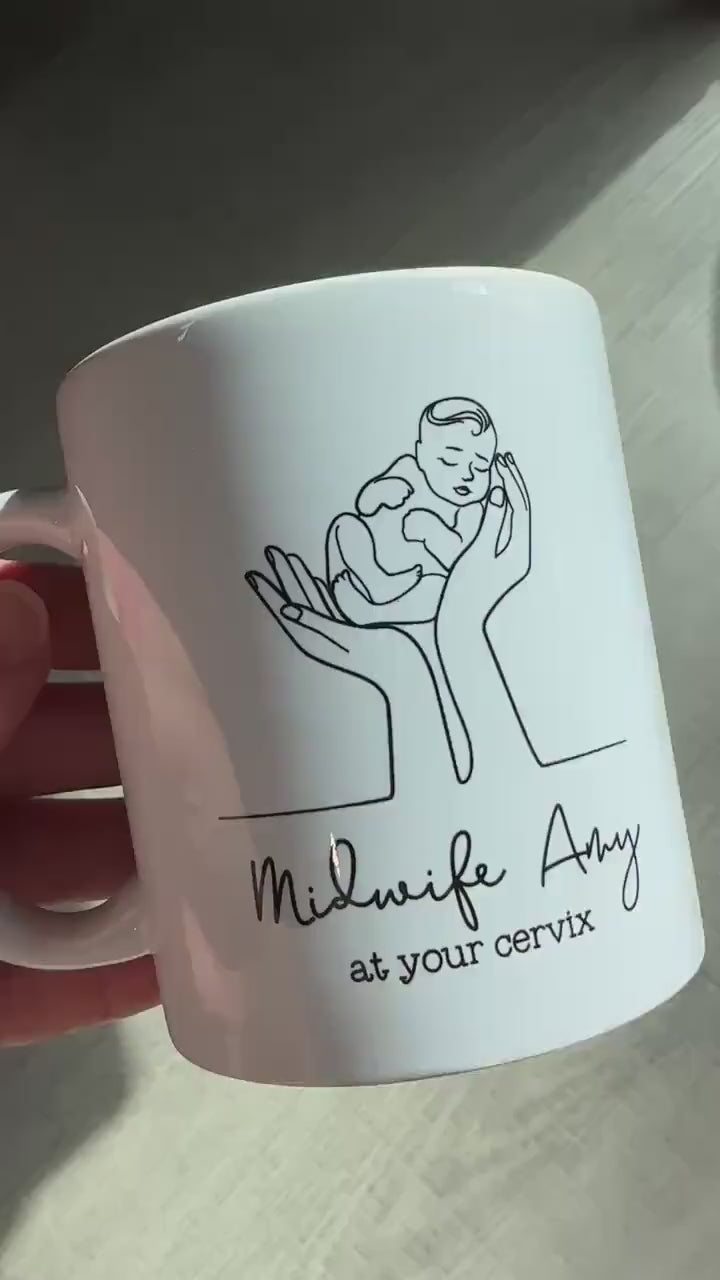 Personalised Midwife Mug, Midwife Gifts, Gift for Midwife, Cute Midwife, Gifts for Midwife, Midwife, Midwife Gift Ideas, Personalised Gifts