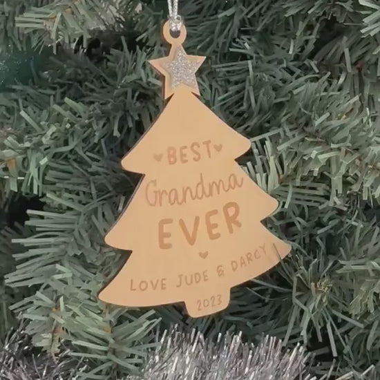 Personalized Christmas Ornament / Christmas Gift Tag, Gift, Personalised Gift, Best Holiday Gifts, Gift for Her, Personalized Gift Grandma