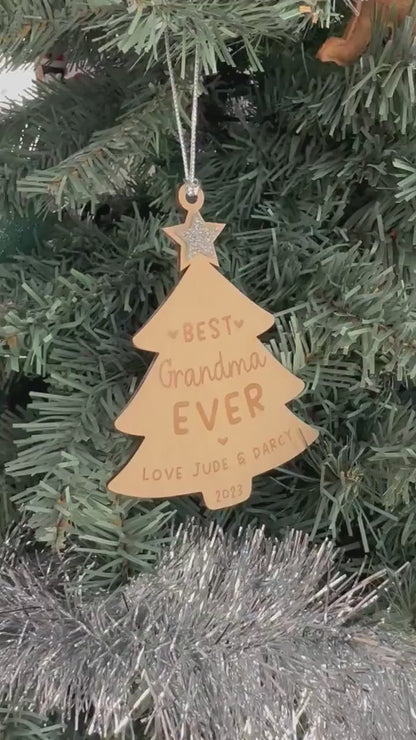 Personalized Christmas Ornament / Christmas Gift Tag, Gift, Personalised Gift, Best Holiday Gifts, Gift for Her, Personalized Gift Grandma