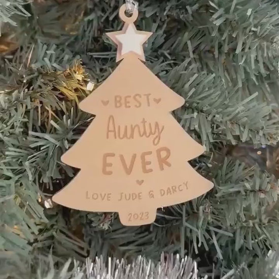 Personalized Christmas Ornament / Christmas Gift Tag, Gift, Personalised Gift, Best Holiday Gifts, Gift for Her, Auntie Gifts, Aunty Gifts