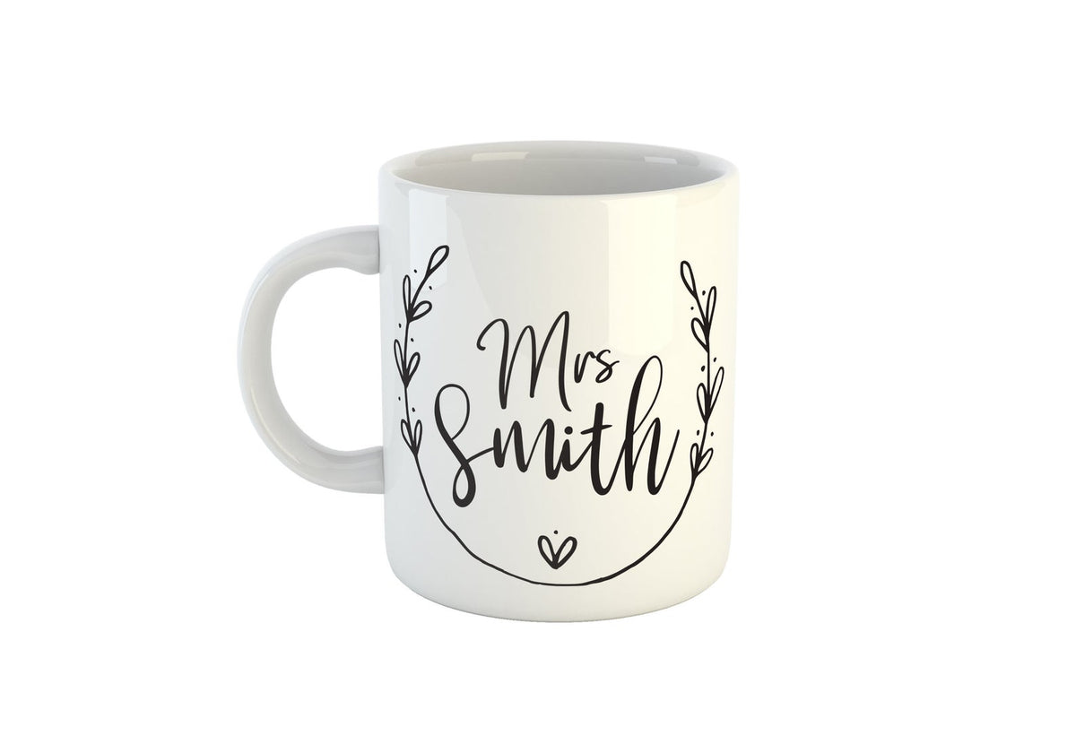 Personalised Teacher Name Mug, Add Your Message To The Back Side (Personalised Teacher Gift Ideas, Teacher Coffee Mug)