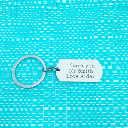 Teach Love Inspired Double Sided Personalised Keyring (add your message to the back)