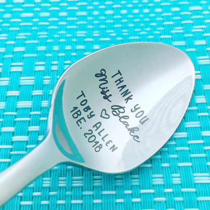 Personalised Thank You Spoon for Teacher