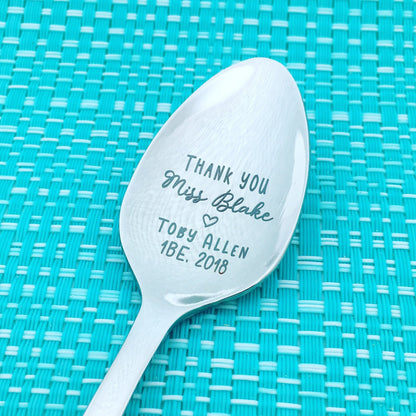 Personalised Thank You Spoon for Teacher