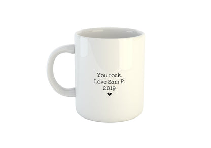 Personalised Teacher Name Mug, Add Your Message To The Back Side (Personalised Teacher Gift Ideas, Teacher Coffee Mug)