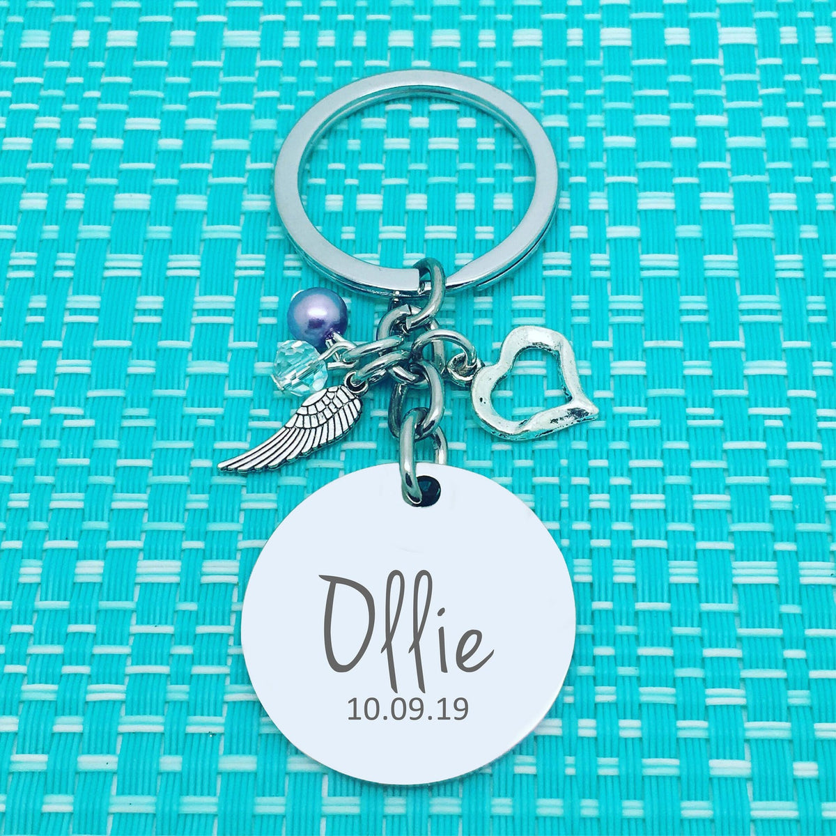 Memorial Keyring – Personalised “Always On My Mind Forever In My Heart” Keepsake