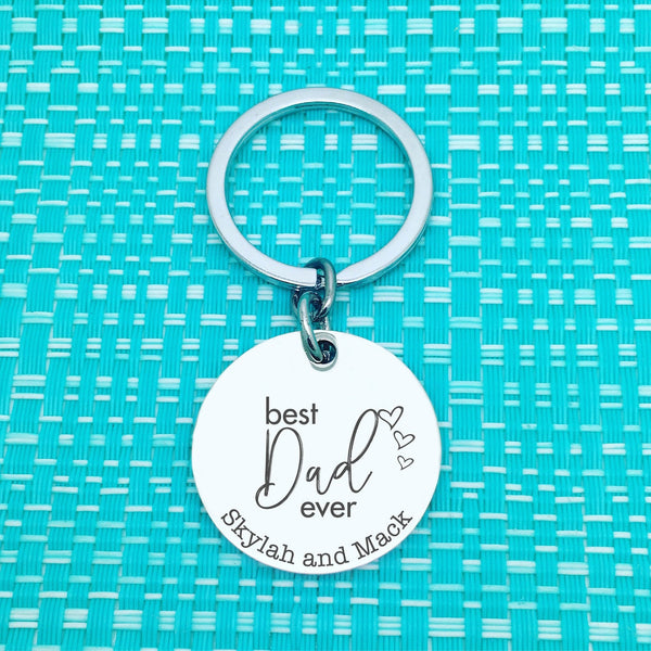 Best Daddy Ever Personalised Keyring (change Daddy to a name of your choosing)