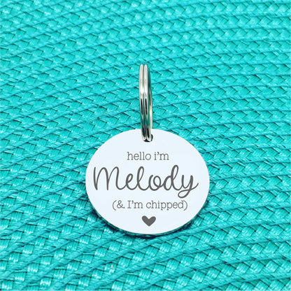 Custom Engraved Double Sided Pet Name Tag (Personalised ID tag) - 'Kira' Yes i'm gorgeous, no you cant keep me design