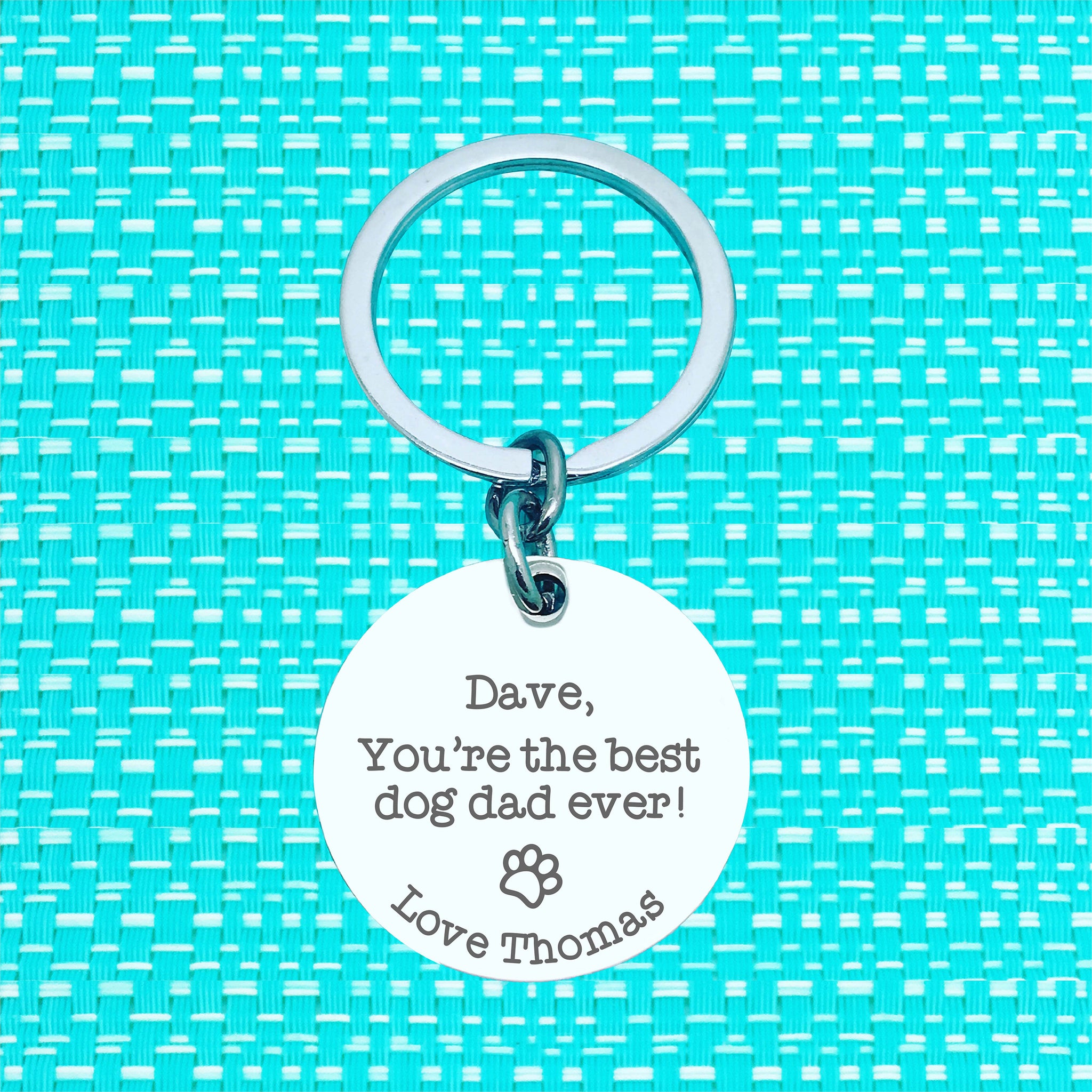 You're The Best Dog Dad Personalised Keyring (Dog Dad Gift, Gift for Dog Dad)