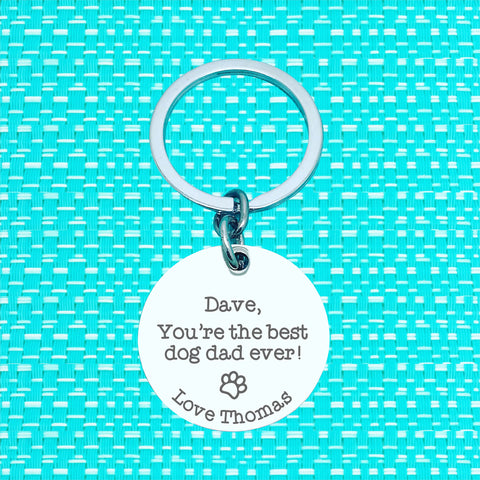 You're The Best Dog Dad Personalised Keyring (Dog Dad Gift, Gift for Dog Dad)