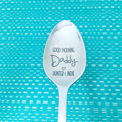 Personalised Spoon - Good Morning Daddy