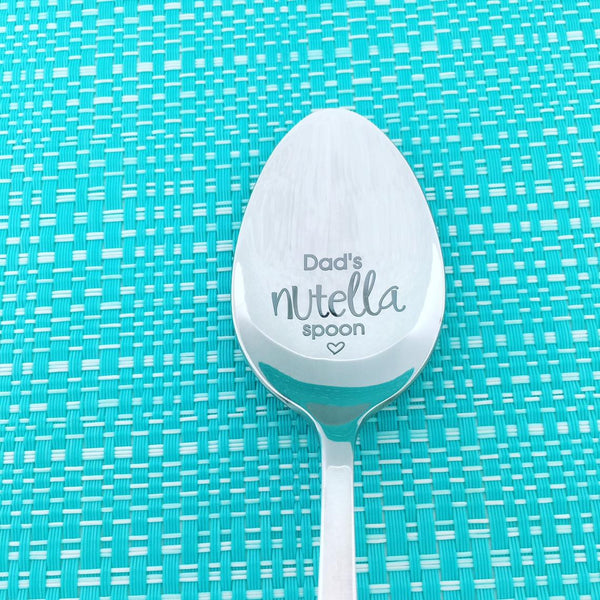 Personalised Nutella Spoon, Dad's Nutella Spoon (Personalise It With Any Name)