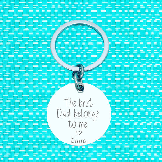 Personalised Keyring - The Best Dad Belongs To Me