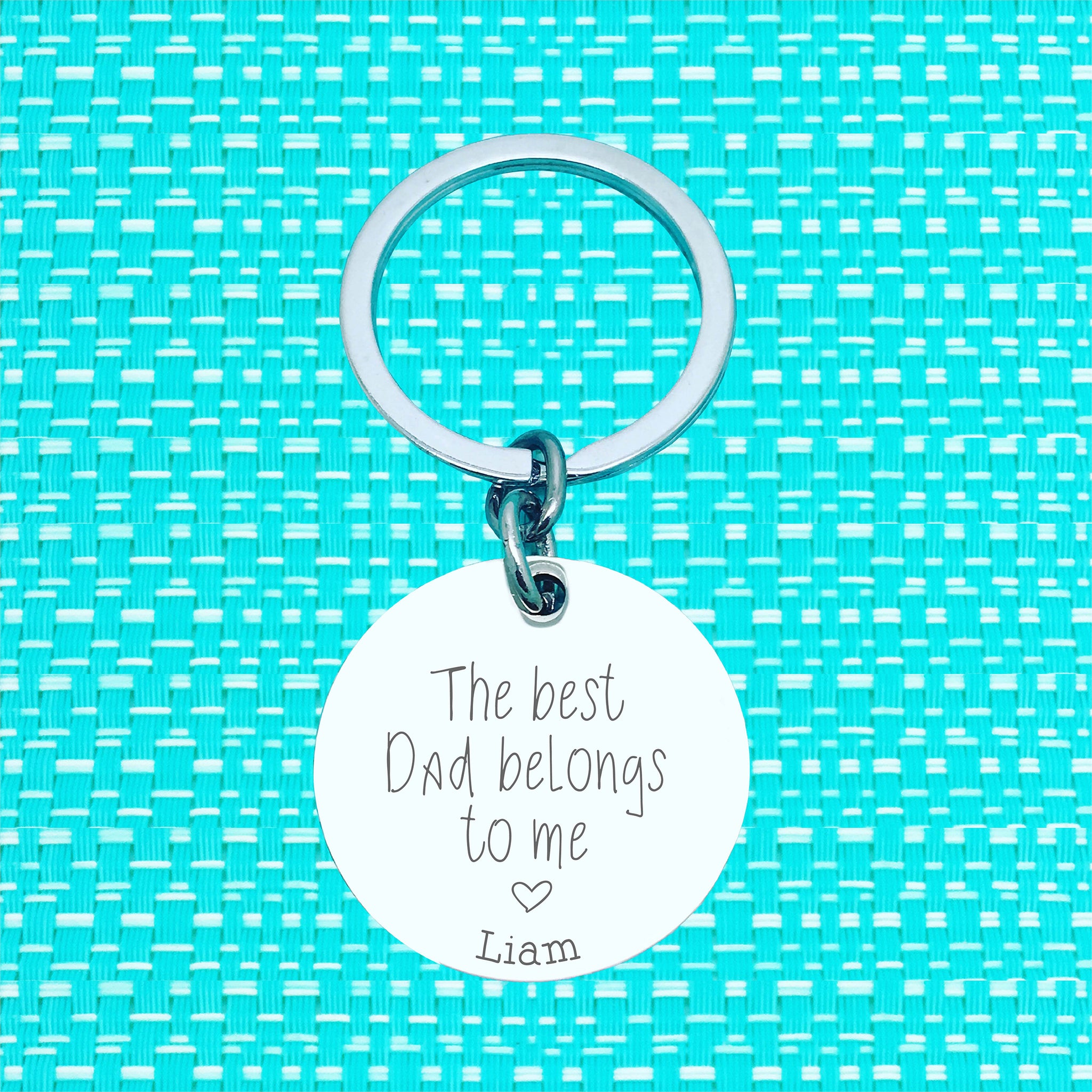 The Best Dad Belongs To Us Personalised Keyring (change Dad to a name of your choosing)