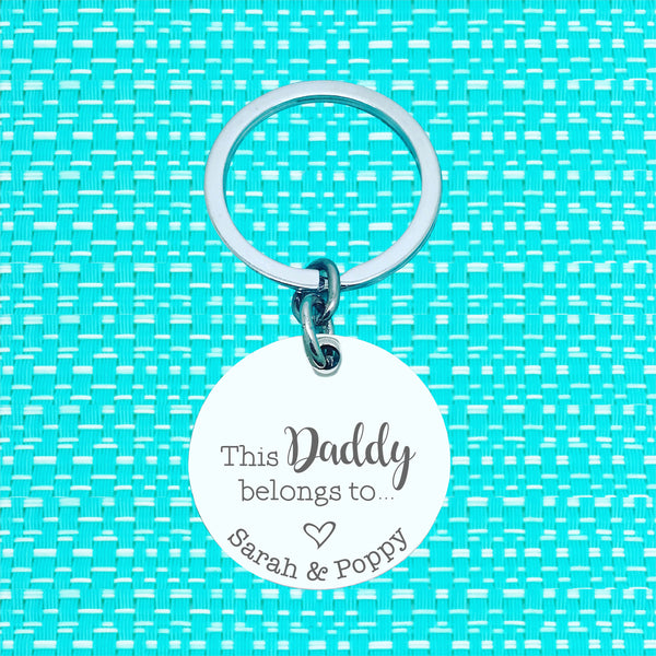 Dad Established Personalised Keyring (change Dad to a name of your choosing)