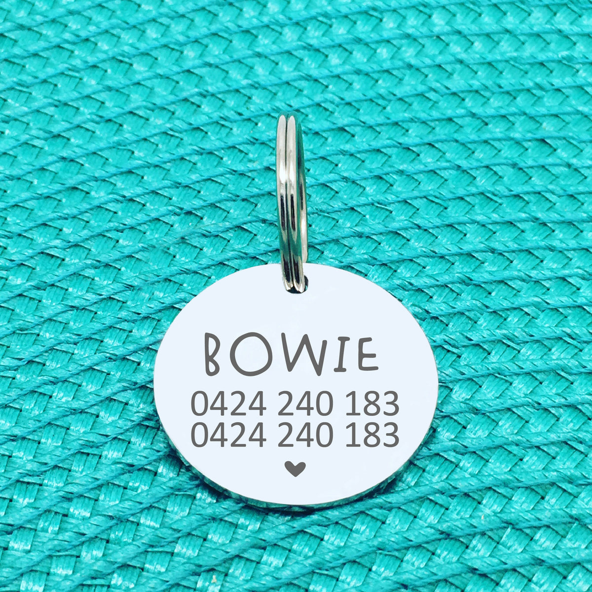 Personalised Cat Tag, Please Call My Mum She's Losing Her Shit Double Sided Cat Tag (Change Mum to Another Name)