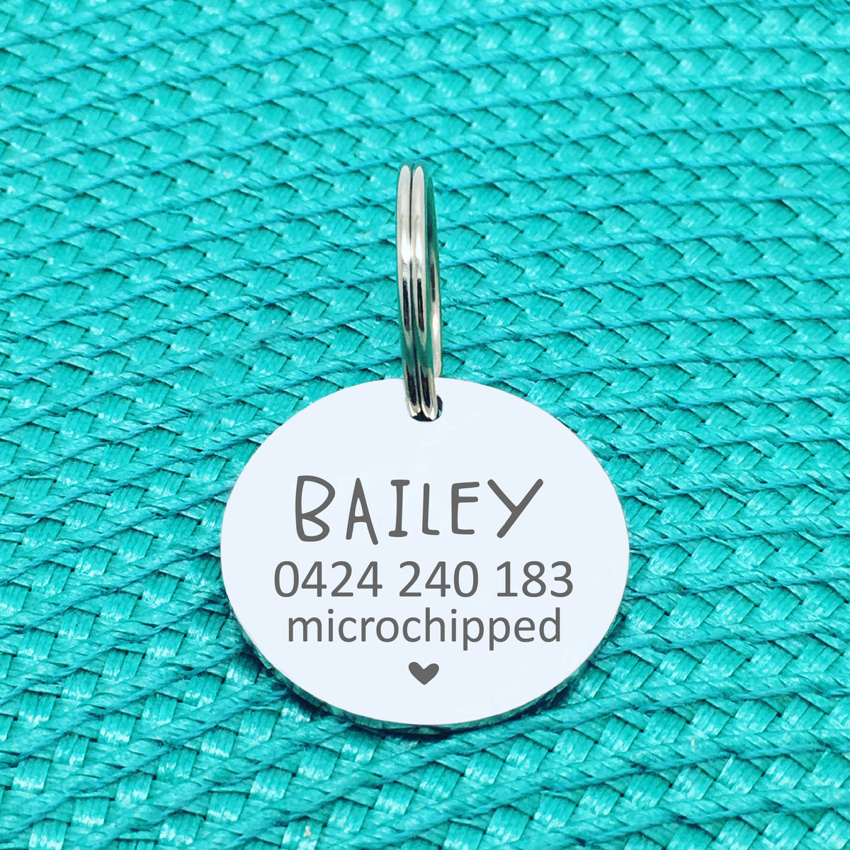 Personalised Cat Tag, Please Call My Mum She's Losing Her Shit Double Sided Cat Tag (Change Mum to Another Name)
