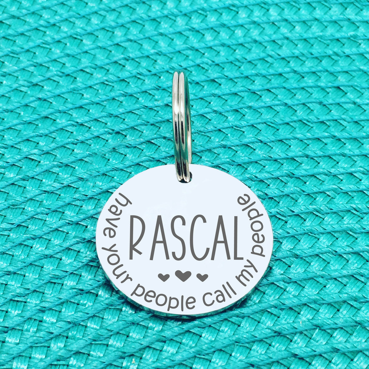 Have Your People Call My People Personalised Pet Tag with Hearts (Personalised Dog Tag / Personalised Cat Tag)