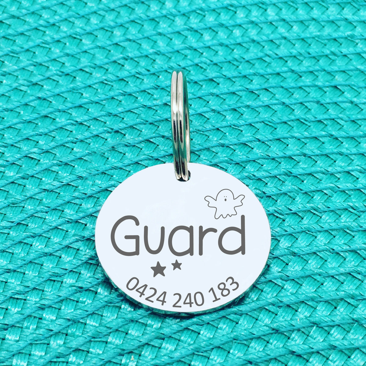 Personalised Pet Tag, Spooky Ghost Design (Personalised Dog Tag / Personalised Cat Tag)