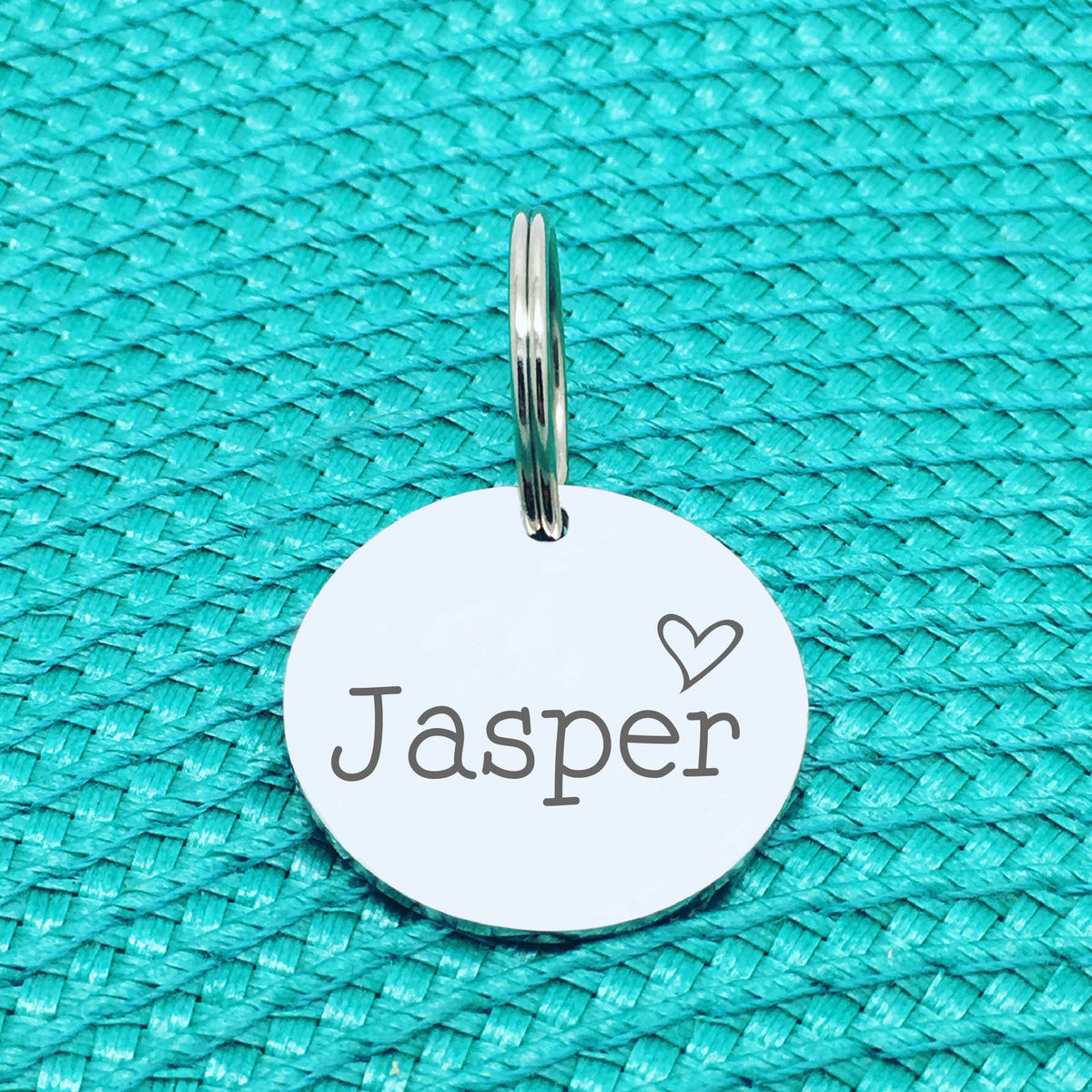 Engraved Personalised Pet Tag, Clancy Heart Design (Personalised Custom Engraved Dog Tag)