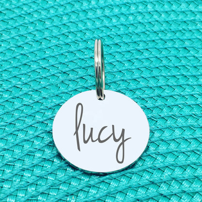 Engraved Personalised Pet Tag, Indie Design (Personalised Custom Engraved Dog Tag)