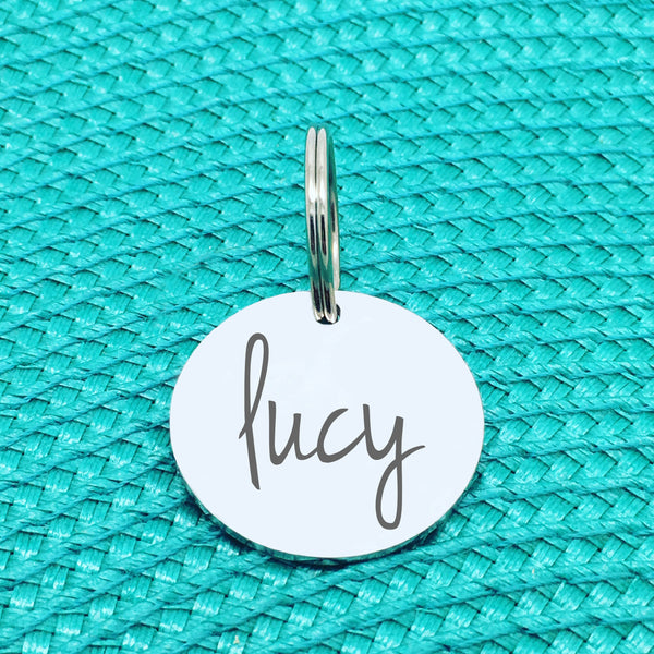 Engraved Personalised Pet Tag, Indie Design (Personalised Custom Engraved Dog Tag)